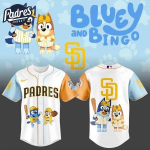 San Diego Padres X Bluey And Bingo Hot 2025 For Fans Baseball Jersey 16 11zon