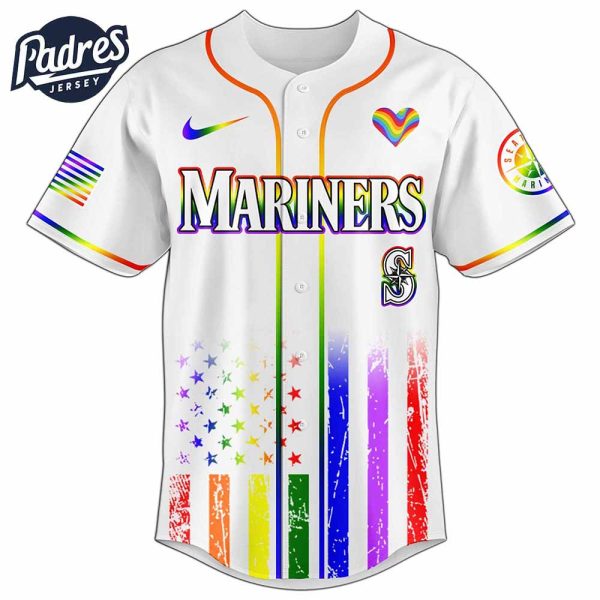Seattle Mariners MLB x Happy Pride Month Baseball Jersey 2