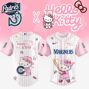 Seattle Mariners MLB x Hello Kitty New Baseball Jersey