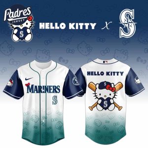 Seattle Mariners MLB x Hello Kitty Night Baseball Jersey Special