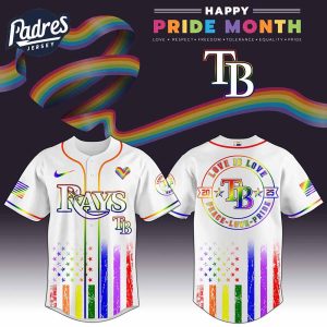 Tampa Bay Rays MLB x Happy Pride Month Baseball Jersey 1