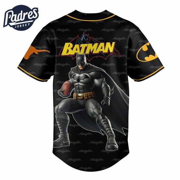 Texas Longhorns NCAA x Batman Personalized Baseball Jersey Outfit 2