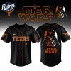 Texas Longhorns NCAA x Star Wars Night Personalized Baseball Jersey Outfit 1
