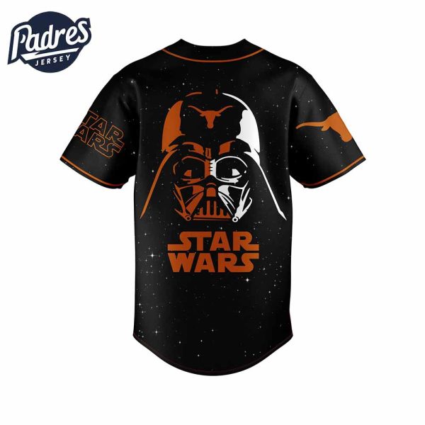 Texas Longhorns NCAA x Star Wars Night Personalized Baseball Jersey Outfit 3
