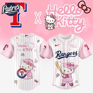 Texas Rangers MLB Hello Kitty New Baseball Jersey