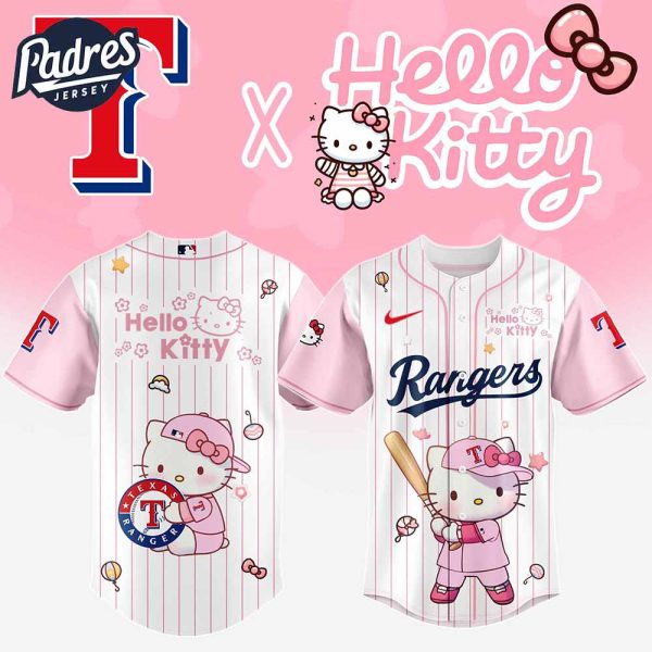 Texas Rangers MLB Hello Kitty New Baseball Jersey