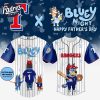 Texas Rangers MLB x Bluey Happy Fathers Day Custom Baseball Jersey