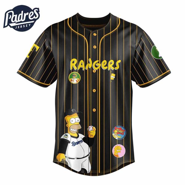 Texas Rangers MLB x The Simpsons Baseball Jersey Style 2
