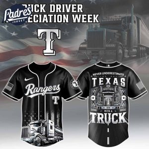 Texas Rangers x Nation Truck Driver Baseball Jersey
