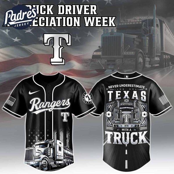 Texas Rangers x Nation Truck Driver Baseball Jersey