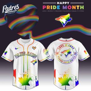 Toronto Blue Jays MLB x Happy Pride Month Baseball Jersey 1