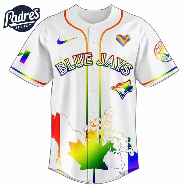 Toronto Blue Jays MLB x Happy Pride Month Baseball Jersey 3