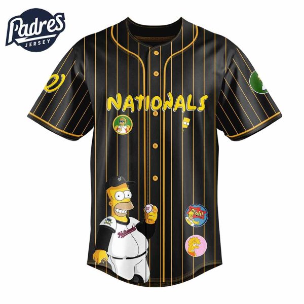 Washington Nationals MLB x The Simpsons Baseball Jersey Style 3