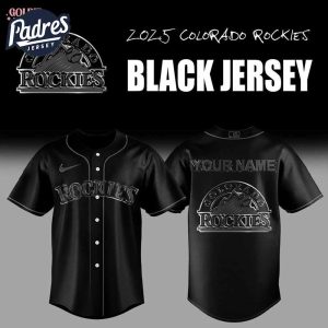 2025 Colorado Rockies Back In Black Baseball Jersey