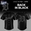 2025 Detroit Tigers Back In Black Baseball Jersey