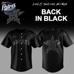 2025 Houston Astros Back In Black Baseball Jersey