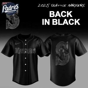 2025 Seattle Mariners Back In Black Baseball Jersey