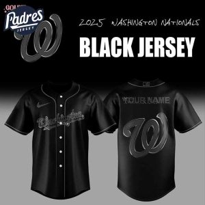 2025 Washington Nationals Back In Black Baseball Jersey