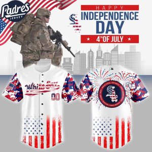 Chicago White Sox MLB X The 4th Of July X Military Personalized Baseball Jersey