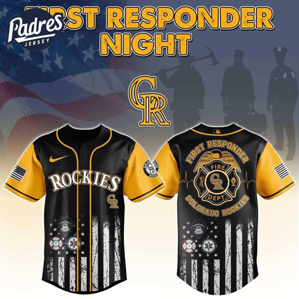 Colorado Rockies MLB x First Responders Baseball Jersey 1