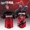 Colorado Rockies MLB x Spider Man Game Night Baseball Jersey Outfit