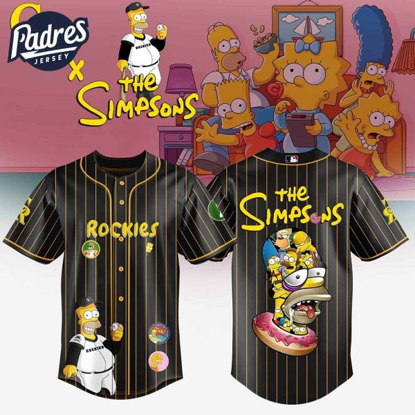 Colorado Rockies MLB x The Simpsons Baseball Jersey Style 1