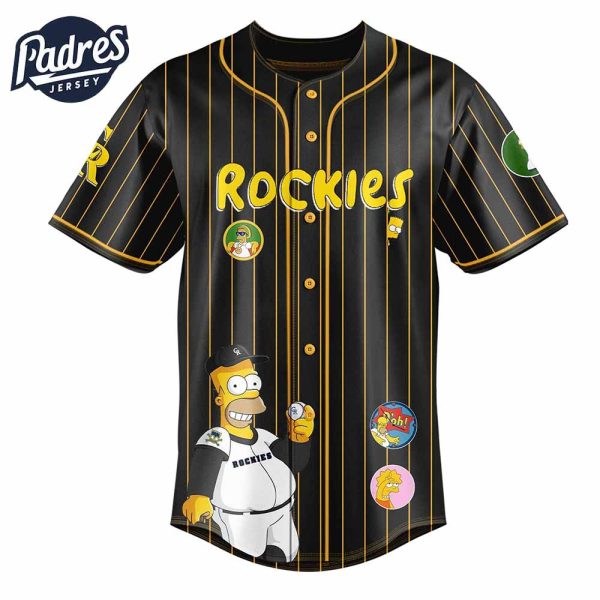 Colorado Rockies MLB x The Simpsons Baseball Jersey Style 3