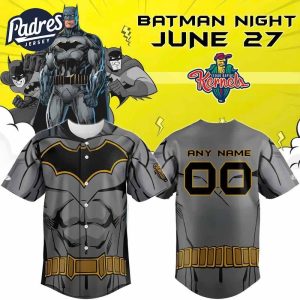 Custom Cedar Rapids Kernels Batman Night Limited Edition Baseball Jersey