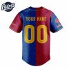 Custom Team Football Barcelona Baseball Jersey 3