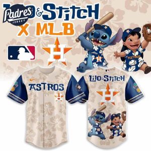 Houston Astros MLB Lilo And Stitch Summer Baseball Jersey