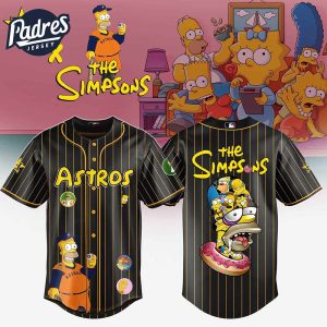 Houston Astros MLB x The Simpsons Baseball Jersey Style 1