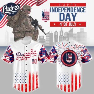 Kansas City Royals MLB X The 4th Of July X Military Personalized Baseball Jersey