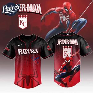 Kansas City Royals MLB x Spider Man Game Night Baseball Jersey Outfit