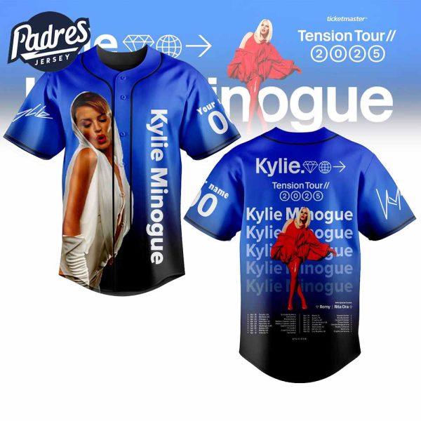 Kylie Minogue Tension Tour 2025 Baseball Jersey 1