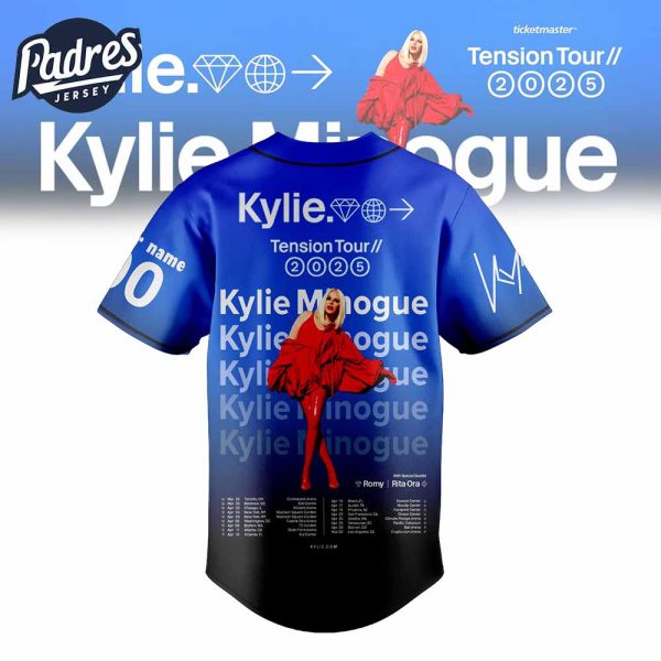 Kylie Minogue Tension Tour 2025 Baseball Jersey 2