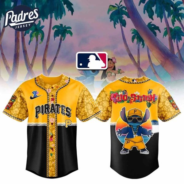 Lilo And Stitch X Pirates MLB All Team Floral Jersey Pirates
