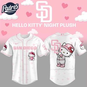 Limited Edition San Diego Padres x Hello Kitty Night Plus Baseball Jersey