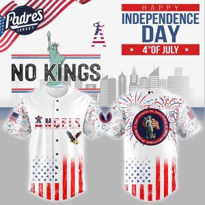 Los Angeles Angels MLB X The 4th Of July X Military Custom Baseball Jersey