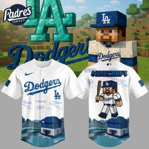 Los Angeles Dodgers Baseball Minecraft Night Jersey