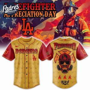 Los Angeles Dodgers Firefighter Appreciation Day Baseball Jersey