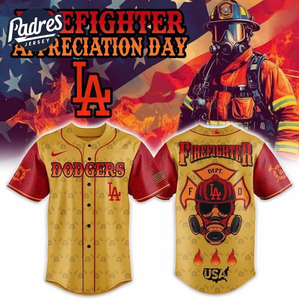 Los Angeles Dodgers Firefighter Appreciation Day Baseball Jersey