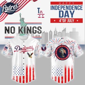 Los Angeles Dodgers MLB X The 4th Of July X Military Custom Baseball Jersey