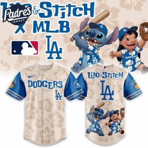 Los Angeles Dodgers X MLB Lilo And Stitch Summer Baseball Jersey