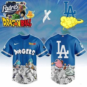 Los Angeles Dodgers x Dragon Ball Baseball Jersey Style
