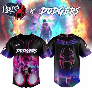 Los Angeles Dodgers x Spider Man Across The Spider Verse Special Baseball Jersey