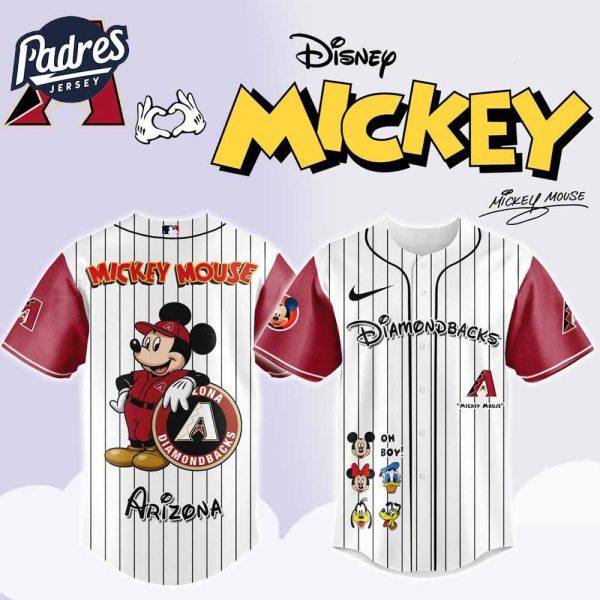 MLB Arizona Diamondbacks X Mickey Mouse And Friends Baseball Jersey