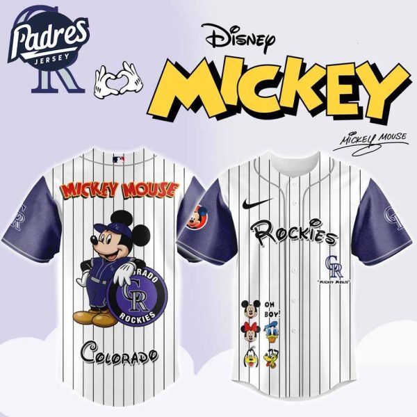 MLB Colorado Rockies X Mickey Mouse And Friends Baseball Jersey