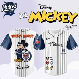 MLB Detroit Tigers X Mickey Mouse And Friends Baseball Jersey