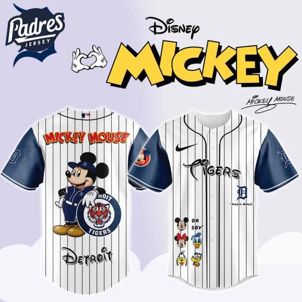 MLB Detroit Tigers X Mickey Mouse And Friends Baseball Jersey