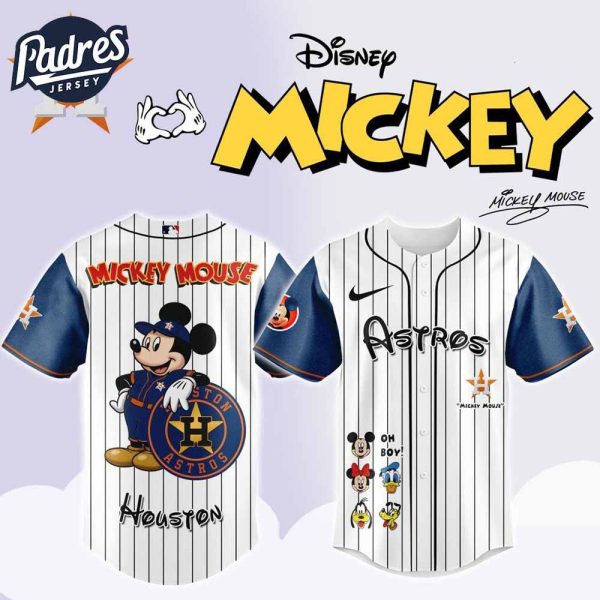 MLB Houston Astros X Mickey Mouse And Friends Baseball Jersey
